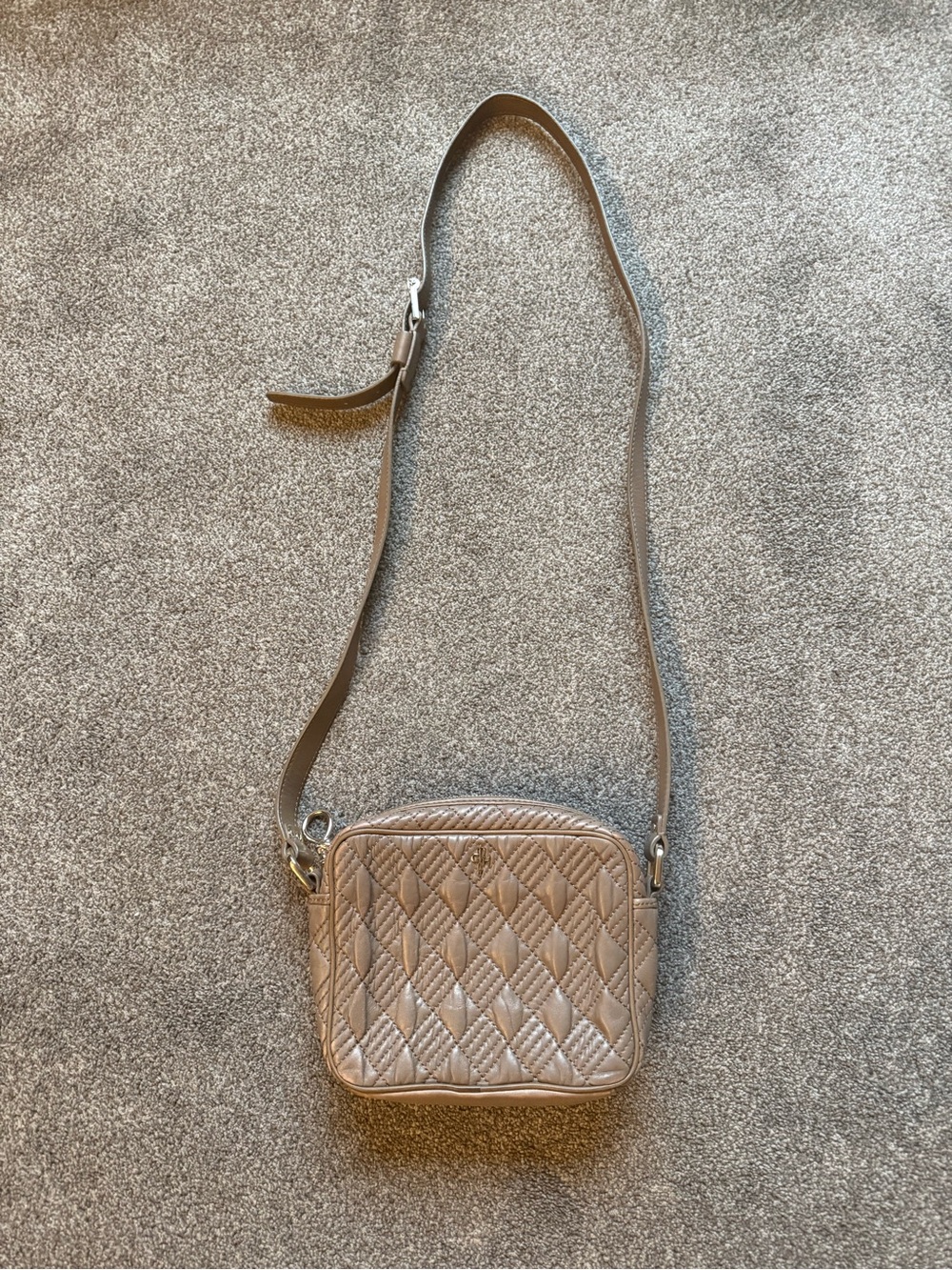 Cole Haan Quilted Crossbody Bag in Taupe